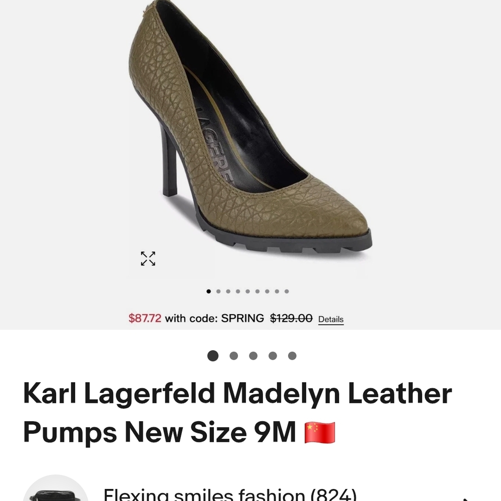 Karl Lagerfeld Green Heels with Elegant Design